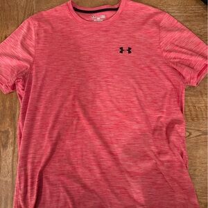 Men’s Under Armour Heathered red Tee with Black Logo